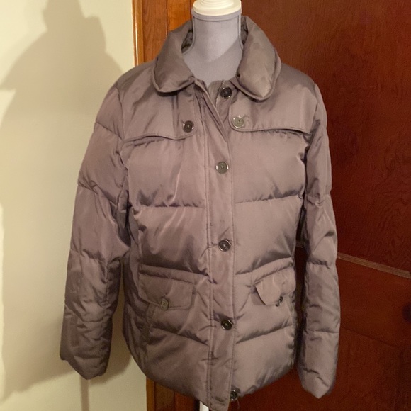 ❤️Lands’ End Grey Down Puffer winter jacket size XL❤️ - Picture 3 of 12